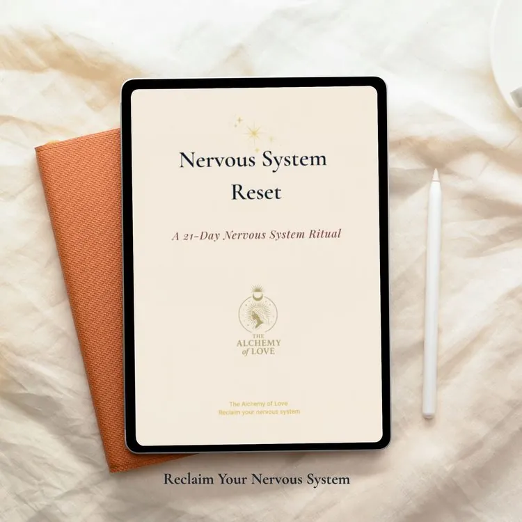 Nervous System Reset guide on a tablet