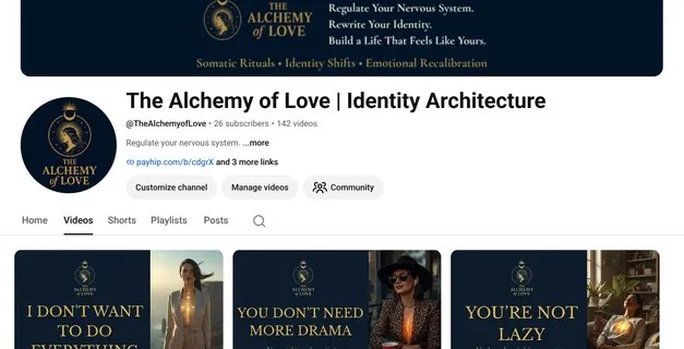The Alchemy of Love YouTube channel